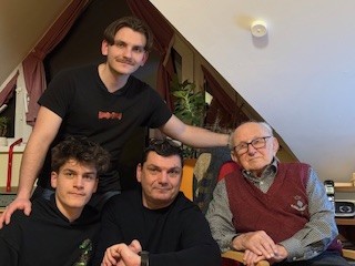 Vier Generationen: Werner, Daniel, Arvid, Julius